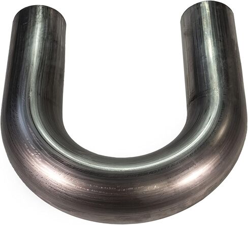 System1 Design Mandrel Bent 304 أنبوب من الفولاذ المقاوم للصدأ 180 درجة 1.75 بوصة OD - 2.625 بوصة أنبوب عادم نصف قطر منحني، 16 مقياس - نظام عادم أمريكي الصنع (عبوتان) in Kuwait