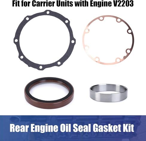 25-37385-02 Rear Main Seal Gasket Kit Replacement Fit for Carrier V2203 Engine Complete Oil Seal Repair Gasket Set, 25-37385-02, 25-39890-00 in Kuwait
