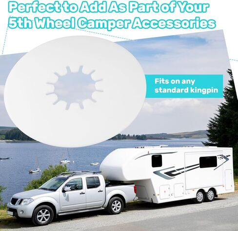 5th Wheel Lube Plate, 10-Inch Heavy-Duty Nylon Grease-Free Hitch Pad for Fifth Wheel RV Trailers, Campers, and Tow Vehicles in Kuwait