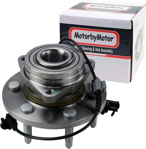 MotorbyMotor 515096 محمل العجلة الأمامية ومجموعة المحور 4WD مع ABS 6 العروة لسيارة Chevy Silverado Suburban Avalanche 1500 Tahoe، GMC Sierra 1500 Yukon XL، Cadillac Escalade ESV EXT Hub Bearing 4x4 in Kuwait