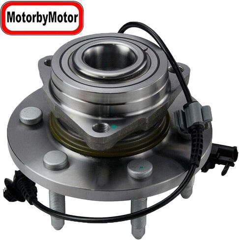 MotorbyMotor 515096 محمل العجلة الأمامية ومجموعة المحور 4WD مع ABS 6 العروة لسيارة Chevy Silverado Suburban Avalanche 1500 Tahoe، GMC Sierra 1500 Yukon XL، Cadillac Escalade ESV EXT Hub Bearing 4x4 in Kuwait