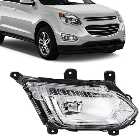 JX RACING · الأداء · الملحقات المتوافقة مع مصباح الضباب DRL للمصد الأمامي لسيارة Chevy Equinox Premier LTZ لعام 2016 2017 (يمين) in Saudi Arabia
