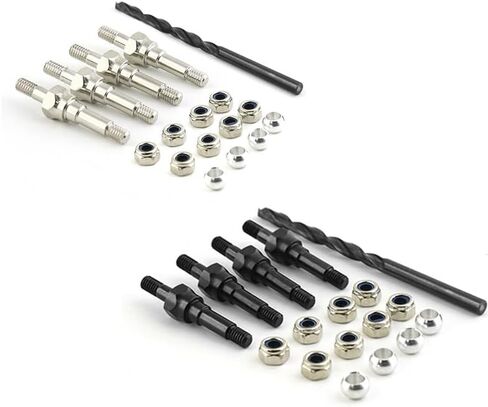 أجزاء ترقية دعامة ممتص الصدمات العالمية الأمامية والخلفية لسيارة ARRMA 1/8 KRATON Typhon Talion Notorious 1/7 Infraction RC Car Upgrades (فضي) in Kuwait