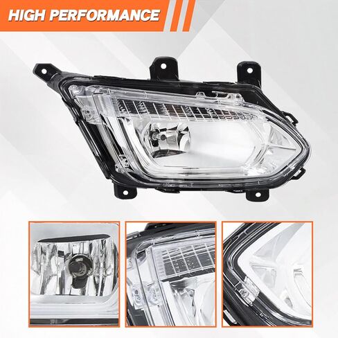 JX RACING · الأداء · الملحقات المتوافقة مع مصباح الضباب DRL للمصد الأمامي لسيارة Chevy Equinox Premier LTZ لعام 2016 2017 (يمين) in Saudi Arabia