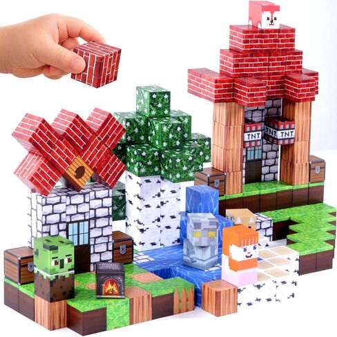 Large Magnetic Cubes 1 Inch, 200 PCS Big Size Magnetic Building Blocks, STEM Montessori Educational Toys for Toddlers 3+, Safe ABS Construction for Boys Girls Classroom Daycare Gift in Kuwait
