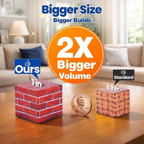 Large Magnetic Cubes 1 Inch, 200 PCS Big Size Magnetic Building Blocks, STEM Montessori Educational Toys for Toddlers 3+, Safe ABS Construction for Boys Girls Classroom Daycare Gift in Kuwait