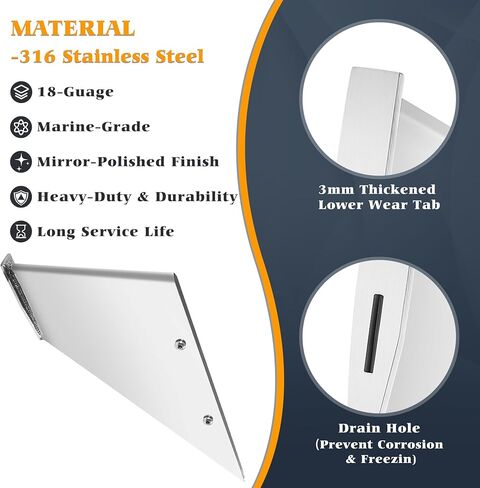 27151 Skeg Guard Protector Kit Stainless Steel Compatible with Yamaha 150 175 200 300 350 HP 2 & 4 Stroke Motor Replace 1902 with Drain Hole in Kuwait