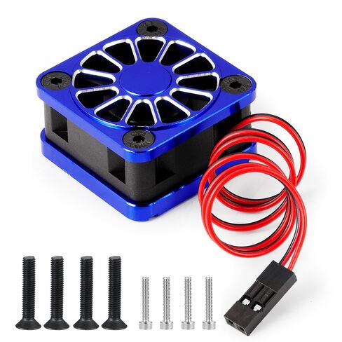 LSG سبائك الألومنيوم ESC مروحة تبريد بالوعة الحرارة لـ 1/16 Tra-xxas Mini Maxx Mini Slash 4x4 /XRT VXL 3S متوافقة مع Tra-xxas 1/10 Slash/Stampede/Rustler Heatsink RC أجزاء ترقية السيارة (أزرق) in Kuwait