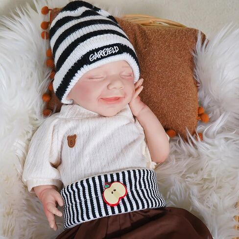 17 inch Full Body Silicone Baby Dolls Realistic, Baby Reborn, Washable Soft Full Body Newborn Baby Dolls, Suitable for Companionship, for Character Collection Silicone Baby Doll (Exing-Dark) in Kuwait