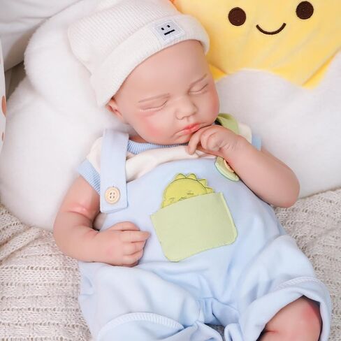 17 inch Full Body Silicone Baby Dolls Realistic, Baby Reborn, Washable Soft Full Body Newborn Baby Dolls, Suitable for Companionship, for Character Collection Silicone Baby Doll (Exing-Dark) in Saudi Arabia