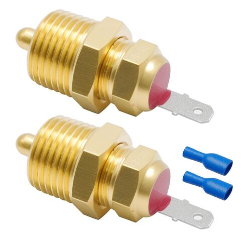 2Pcs 3/8" NPT Fan Thermostat Temperature Switch, 185°F On - 175°F Off, Direct Fit for 10" to 16" Electric Radiator Cooling Fans in Kuwait