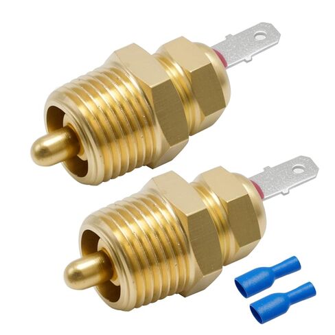 2Pcs 3/8" NPT Fan Thermostat Temperature Switch, 185°F On - 175°F Off, Direct Fit for 10" to 16" Electric Radiator Cooling Fans in Kuwait