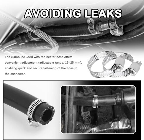 5FT ID 5/8" Heater Hose,Silicone Heater Core Hoses Kit with Clamp for Transporting Water/Air,High Flex Coolant Hoses Car Accessories for Engine Cooling & Heating System in Kuwait