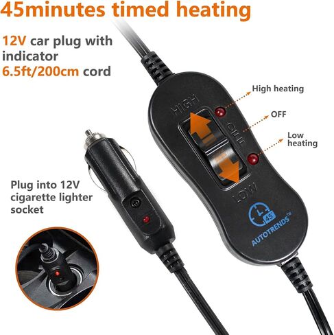 Electric Blanket,12 Volt Heated Blanket,Car Heated Travel Blanket, with a Timer, Warm Blanket for Cars,Office,Travelling (AT, 57"x40") in Kuwait