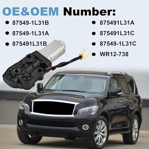 87549-1L31B محرك خلفي للسائقين في الصف الثالث من الخلف متوافق مع إنفينيتي QX56 QX80 2011-2017 استبدل 875491L31B in Kuwait