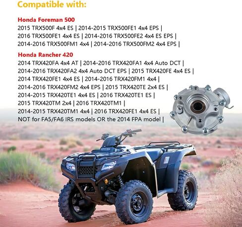 Rear Differential Assembly Rear End Gear Differential | Fit for Honda Rancher 420 TRX420 Foreman 500 TRX500 2014-2016 | OE 41300-HR3-A20 Rear End Diff Assy in Kuwait