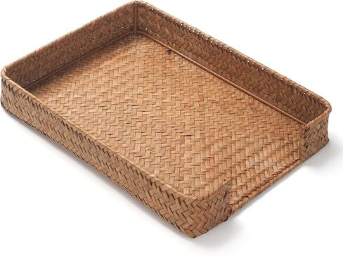 Seagrass Letter Tray for A4 File Woven Desk Tray Organizer for Paper Folder Mail Document Magazine Storage Basket for Office in Kuwait