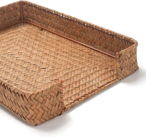 Seagrass Letter Tray for A4 File Woven Desk Tray Organizer for Paper Folder Mail Document Magazine Storage Basket for Office in Kuwait