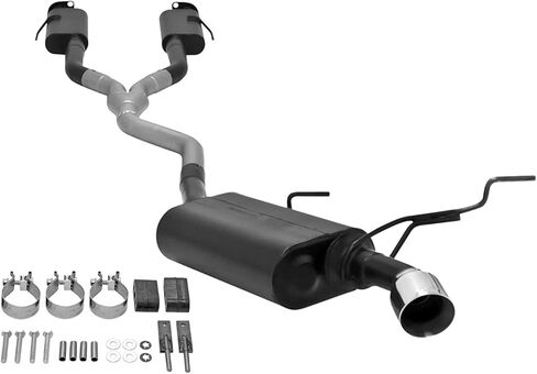 Flowmaster 817628 Force II Cat-Back العادم 2.5 بوصة منفذ واحد من الفولاذ المقاوم للصدأ 4 بوصة طرف مصقول من الفولاذ المقاوم للصدأ متوافق مع 2011-2022 Jeep Grand Cherokee (2022 Grand Cherokee WK فقط) 3.6L V6 in Kuwait