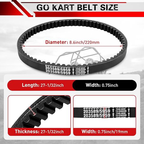 3 Pcs 30 Series Go Kart Drive Belt for Manco 5959 Comet 203589 Coleman KT196 Murray 12-8487 Go Kart Torque Converter Belt in Saudi Arabia