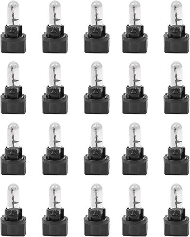 Bittwee 20PCS T5 17 57 79 86 Car Halogen Instrument Cluster Bulbs Kits, 12V Vehicle Gauge Cluster Panel Bulbs with 20PCS Sockets, Auto Interior Dash Light Replacement Accessories (White) in Kuwait