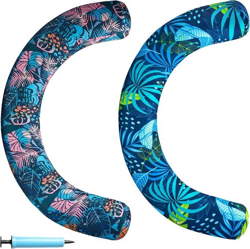 FindUWill Pool Noodles 2 Pack، معكرونة حمام سباحة قابلة للنفخ مع غطاء من القماش الناعم سريع الجفاف، معكرونة سباحة كبيرة للبالغين، ألعاب حمام سباحة قابلة للطفو لحفلات الصيف، حمام السباحة، الشاطئ، البحيرة in Kuwait
