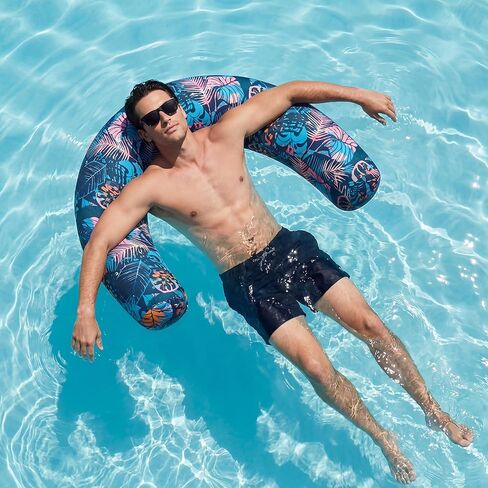 FindUWill Pool Noodles 2 Pack، معكرونة حمام سباحة قابلة للنفخ مع غطاء من القماش الناعم سريع الجفاف، معكرونة سباحة كبيرة للبالغين، ألعاب حمام سباحة قابلة للطفو لحفلات الصيف، حمام السباحة، الشاطئ، البحيرة in Kuwait