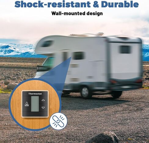 3316250.712 RV Single Zone Thermostat Compatible with Dometic RV Air Conditioner – Capacitive Touch Control, Digital Display Wall Thermostat for RV, Camper, Travel Trailer in Kuwait