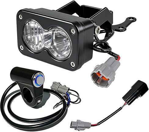 طقم المصابيح الأمامية 6000-6500K شريط إضاءة LED أبيض كريستالي مع مفتاح لـ Sur-Ron eRide Pro S، SS، X260، Light Bee X، Ultra Bee & Segway X260 - Dirt Bike Baja Spot Flood Combo، التوصيل والتشغيل in Kuwait