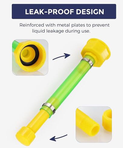 1 Kit Gas Can Spout Replacement Suitable for 1.7-1.82 Inch Threaded Spout with Sealing Ring & Cap, Fits 1/2/5/10 Gallon Gas Cans, Durable PVC Yellow Fuel Can Spout Replacement Tube in Saudi Arabia