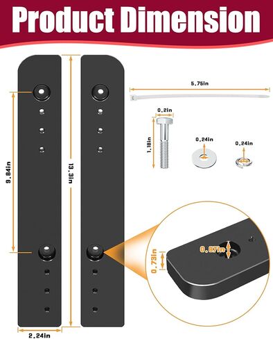 مجموعة موسع الأمتعة القابلة للتعديل مقاس 1 بوصة - 3 بوصة من Tour Pak Pack لـ Harley Touring Electra Glide Road Glide Road King Street Glide وTrike Tri Glide 2014-2025 in Kuwait