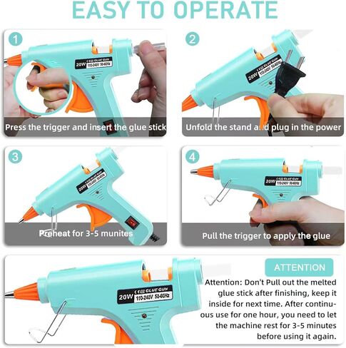 Hot Glue Gun Kit Mini: Mini Hot Glue Guns Kit with 30 Sticks Melt Glue Gun Craft for School DIY Arts Home Quick Repairs Multi-application in Kuwait