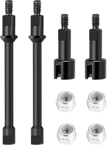 Que-T Heavy Duty Steel CVD Driveshafts +4mm Extended Front Rear Drive Shafts for 1/30 Axial Scx30 RC Crawler Car in Saudi Arabia