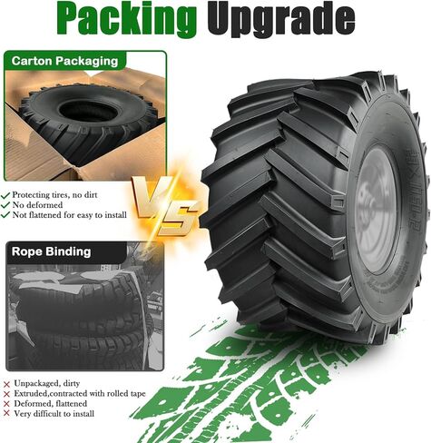 إطارات TRIPOWER 23x10.50-12 للجرارات - 23x10.50-12 إطار Ag لجزازة ركوب المزرعة في الحديقة، متينة 6PR بدون أنابيب، سعة 2260 رطل، مجموعة من 2 in Kuwait