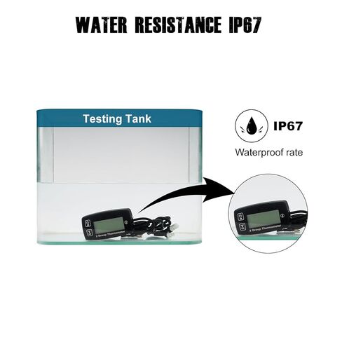 شاشة LCD رقمية لقياس درجة حرارة المحرك، ميزان حرارة مقاوم للماء مصمم لقياس درجات حرارة المحرك مثل السفن، جزازات العشب، نافخات الثلج، المناشير، إلخ in Kuwait
