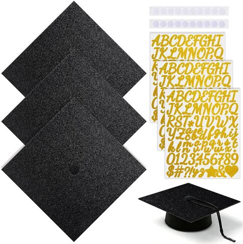 Mverse Graduation Cap Decorations Kit 2026-3D Paper Flowers & Gold Butterflies for Grad Cap Topper - DIY Flower Stickers, Glitter Letters & Pearls for Crafts & Shadow Box (Pink) in Kuwait
