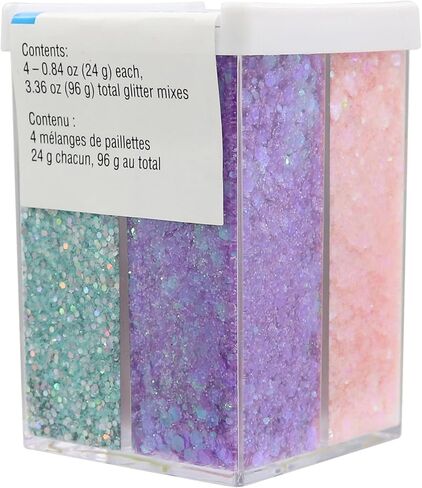مجموعة Creatology Pastel Glitter - ألوان ناعمة متنوعة للحرف الورقية والمشروعات والديكورات التي تصنعها بنفسك، 3.36 أونصة. إجمالي كل مجموعة، 12 عبوة in Kuwait