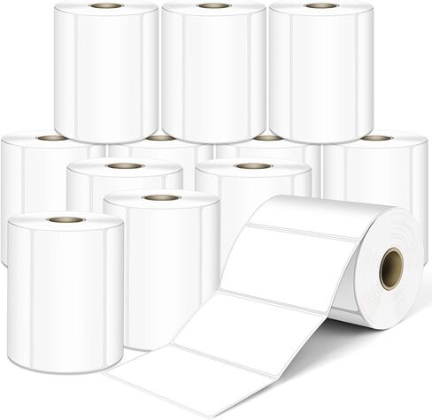 L LIKED 4" x 2" Direct Thermal Labels, Permanent Adhesive Barcode Shipping Labels & Compatible with Rollo, Zebra and Other Desktop Printers (1 Roll, 750 Labels) in Kuwait