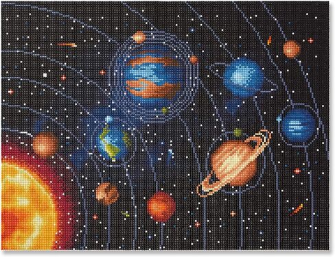 Make Market Solar System Painting Diamond Art Kit – Full Drill with Gems & Tools, 16" x 20" Canvas, 6 Pack in Kuwait