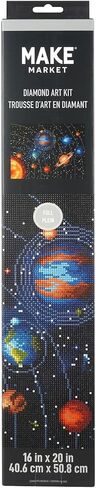 Make Market Solar System Painting Diamond Art Kit – Full Drill with Gems & Tools, 16" x 20" Canvas, 6 Pack in Kuwait