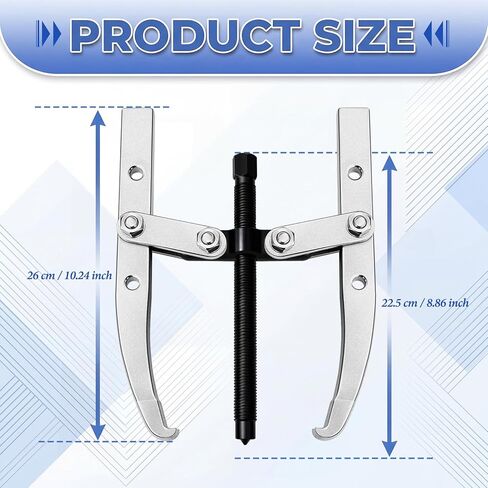 Moxweyeni 2-Jaw Gear Puller, 7 Ton Heavy Duty Bearing Puller Tool, 9-1/2 Inches Long 2-Jaw Adjustable Gear Removal Tool for Automotive Mechanical Home Repair in Kuwait