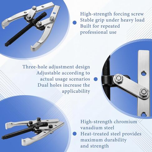 Moxweyeni 2-Jaw Gear Puller, 7 Ton Heavy Duty Bearing Puller Tool, 9-1/2 Inches Long 2-Jaw Adjustable Gear Removal Tool for Automotive Mechanical Home Repair in Kuwait