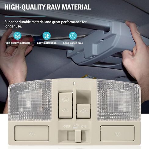 BBM6-69-970B-75 Overhead Console, The roof Console w/Dome Map Light & Sunroof Switch Fit for 2010-2013 Mazda 3, Cab Interior Ceiling Roof Reading Lamp Accessories BBM669970B75, No Down Lights in Kuwait