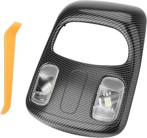 Overhead Console Dome Light, Upgraded LED Map Reading Lights Lamp Replacement Compatible with 2002-2010 Dodge Ram 1500 2500 3500 4500 5500 Replaces #1DK78BD1AA 1DK78TL2AA (Carbon Fibre) in Kuwait