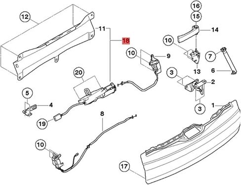 Car Rear Trunk Lid Lock Motor Actuator 51247233909 Compatible for BMW X5 E70 X6 E71 2007-2014 Luggage Cover Tensioning Aid in Kuwait
