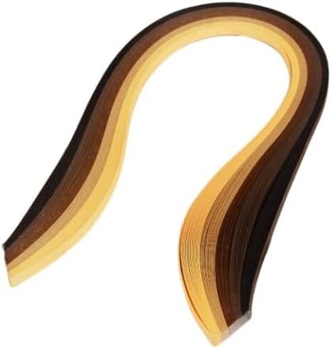 Multi-Color Paper Quilling Strips Set Brown 6 Colors Gradient Quilling Paper-21inch Length-Width 3mm 0.12 in in Kuwait