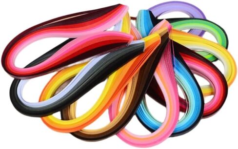 Multi-Color Paper Quilling Strips Set Brown 6 Colors Gradient Quilling Paper-21inch Length-Width 3mm 0.12 in in Kuwait