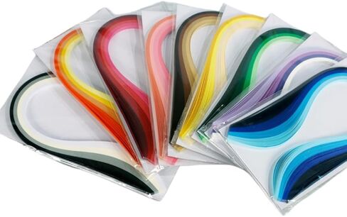 Multi-Color Paper Quilling Strips Set Brown 6 Colors Gradient Quilling Paper-21inch Length-Width 3mm 0.12 in in Kuwait