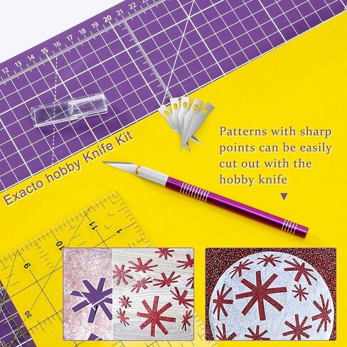 Nicecho Rotary Cutter Set,Sewing Quilting Supplies,45mm Fabric Cutters,A3 Cutting Mat for Sewing,Acrylic Rulers,Scissors,Exacto Knife,Clips,Beginners Sewing Accessories,Fabric Cutter Kit in Kuwait