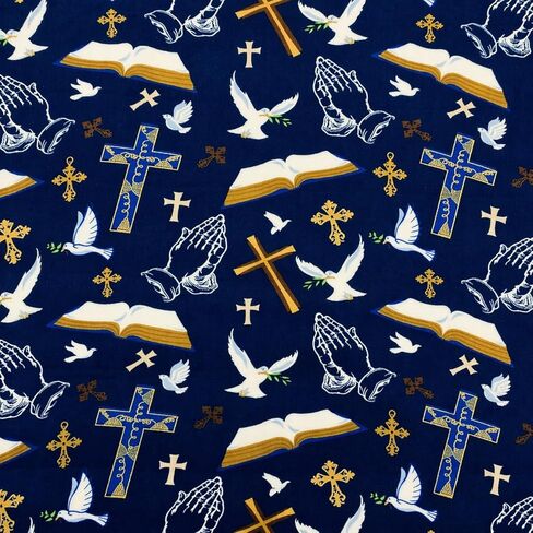 Pico Textiles 2 Yard Bolt - نسيج الصوف للكتاب المقدس للصلاة المسيحية - يُباع بواسطة The Bolt - نسيج الصوف الديني الملهم - مثالي لمشاريع الخياطة، والأوشحة، ولا يوجد أغطية صوف مخيطة وبطانيات ربطة عنق in Saudi Arabia